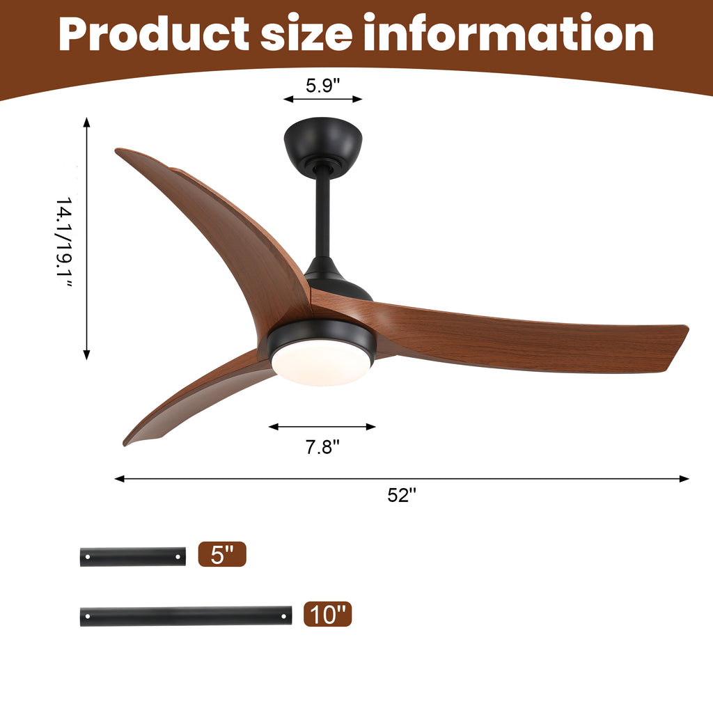 52 Inch Ceiling Fan with Light