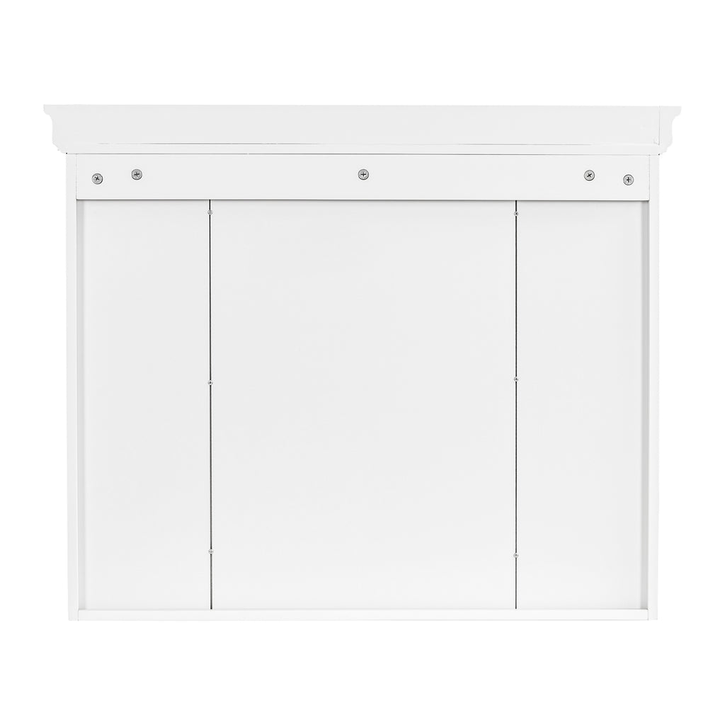35" x 28" White Wall Mounted Bathroom Storage Cabinet