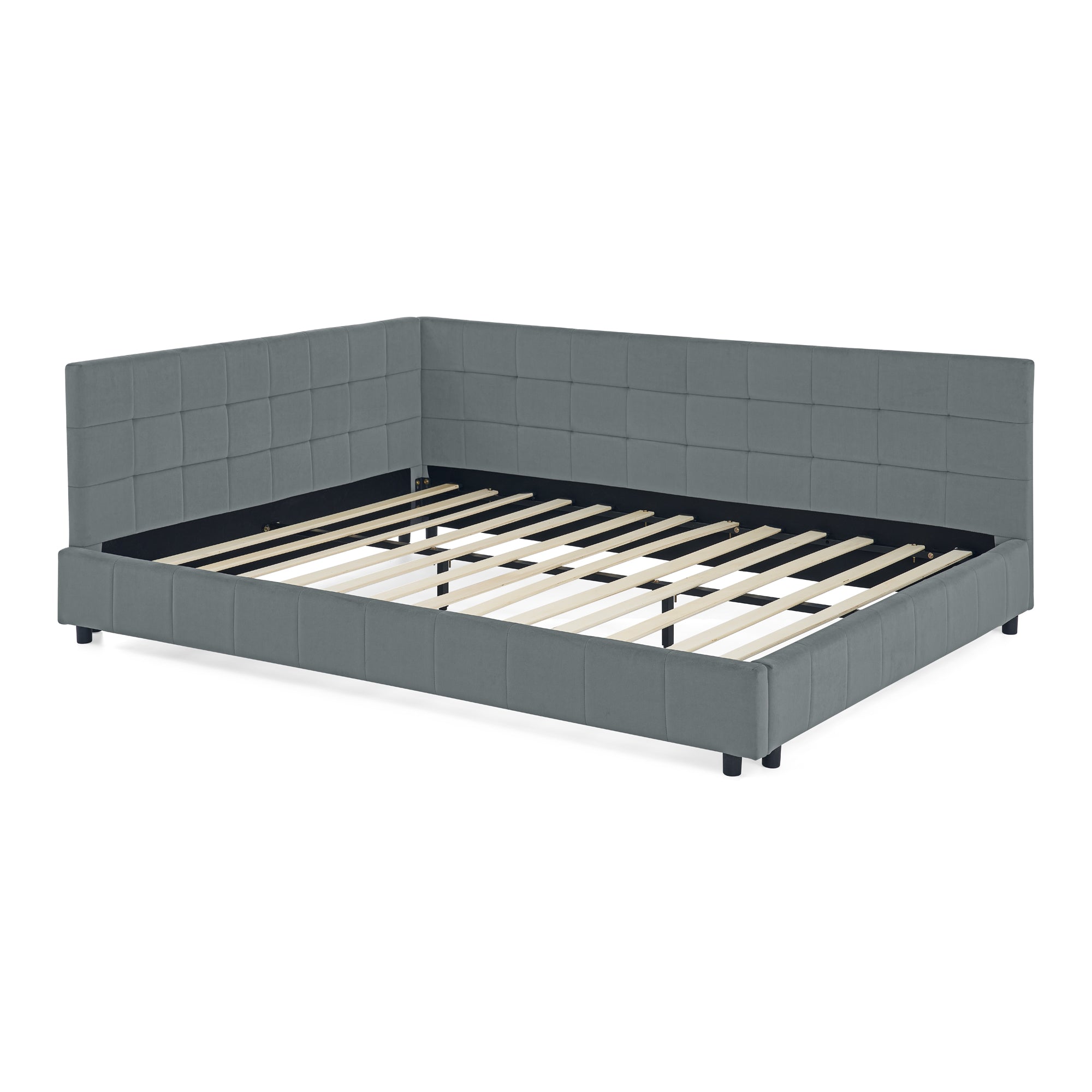 Queen Size Upholstered Tufted Bed Frame