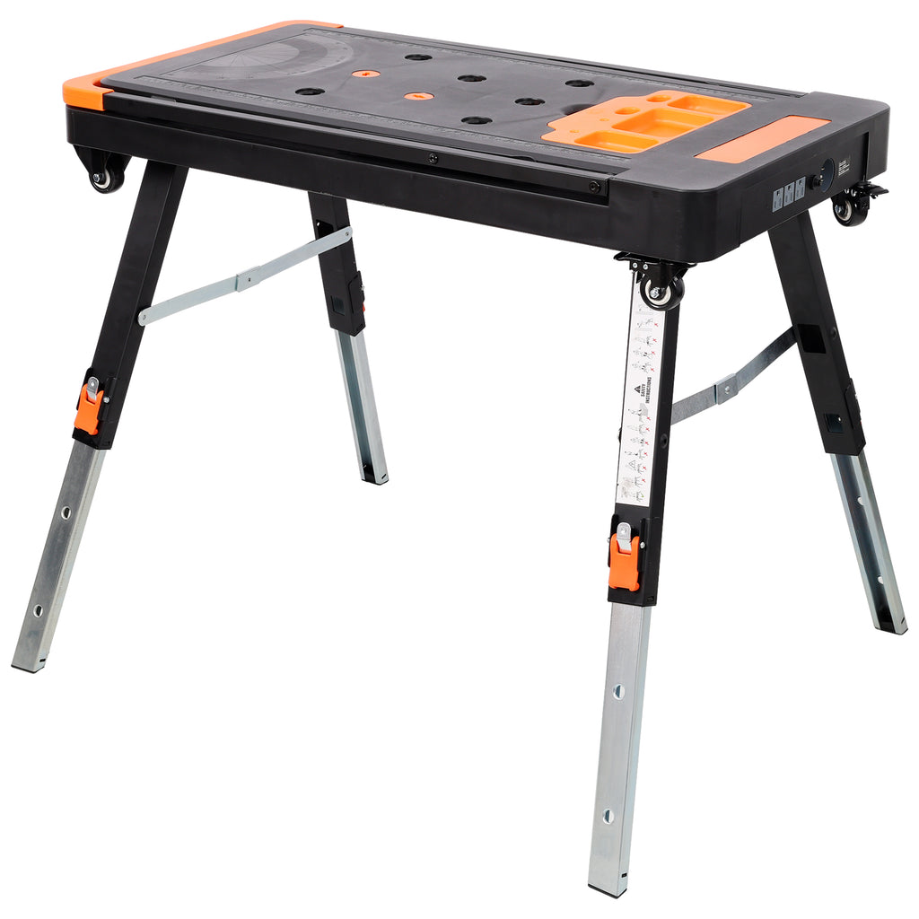 8-in-1 Multifunctional Folding Work Table with US Standard Socket