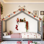 Twin House Floor Bed with Support Slats