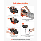 Inline Duct Fan, 205 CFM 4 inch EC Motor Ventilation Fan