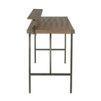 Counter Table in Antique Metal and Bamboo