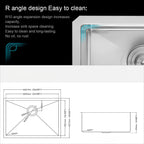 26 Inch Undermount Stainless Steel Kitchen Sink