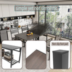 Extendable Dining Table Set with 4 Chairs