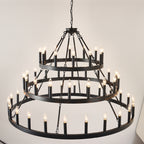 3 Tiers Wagon Wheel Chandelier