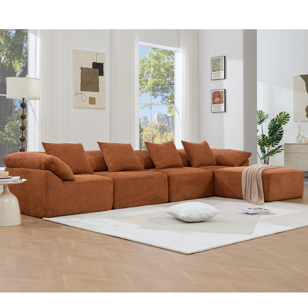 142" L Shaped Modular Sectional Sofa