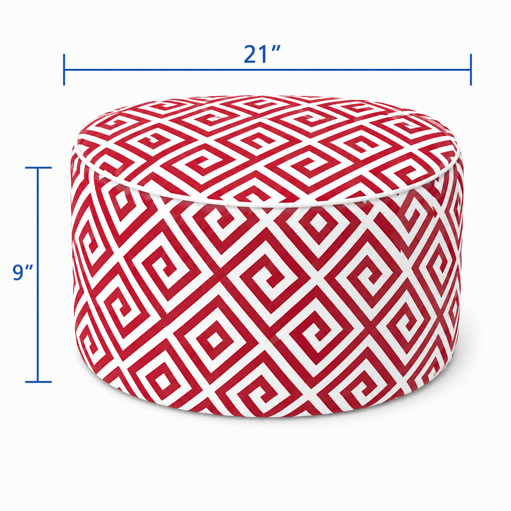 Outdoor Inflatable Ottoman 21"x21"x9"