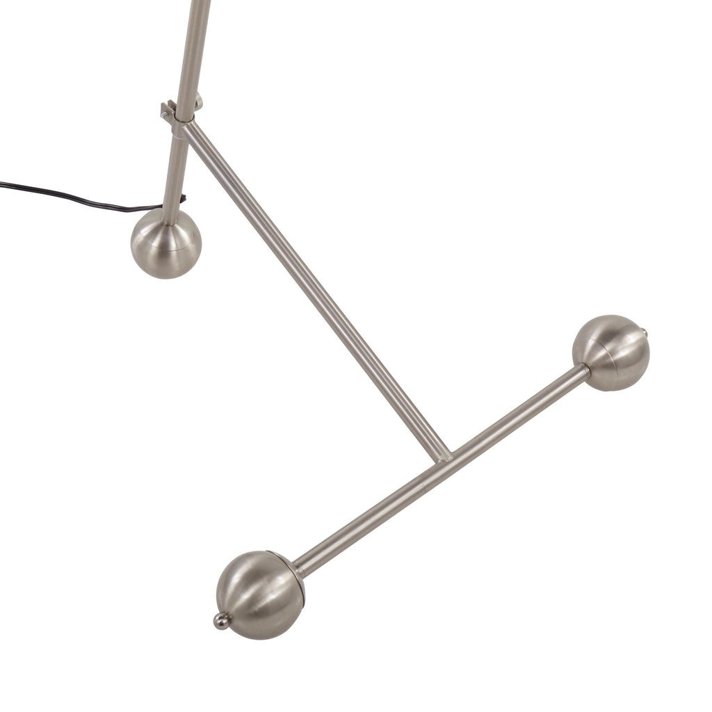 Eileen Contemporary Floor Lamp in Brushed Nickel