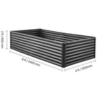 Metal Raised Garden Bed - 8 x 4 x 2 ft Galvanized Planter