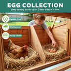 Large Chicken Coop with Run and Nest Box