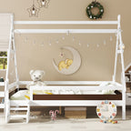 Full House Platform Bed with Stairs