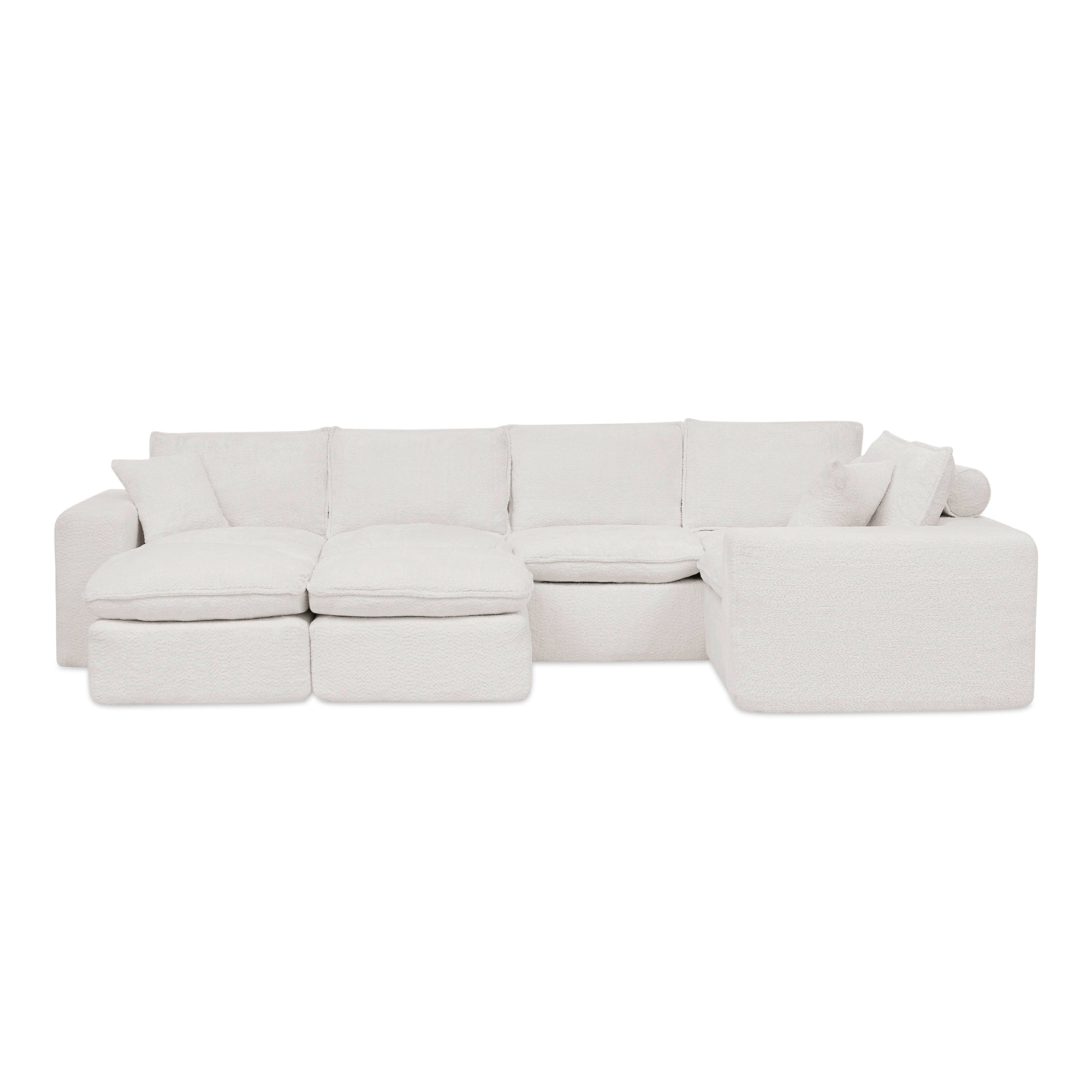 107'' Modern Boucle L-shaped Sectional Sofa