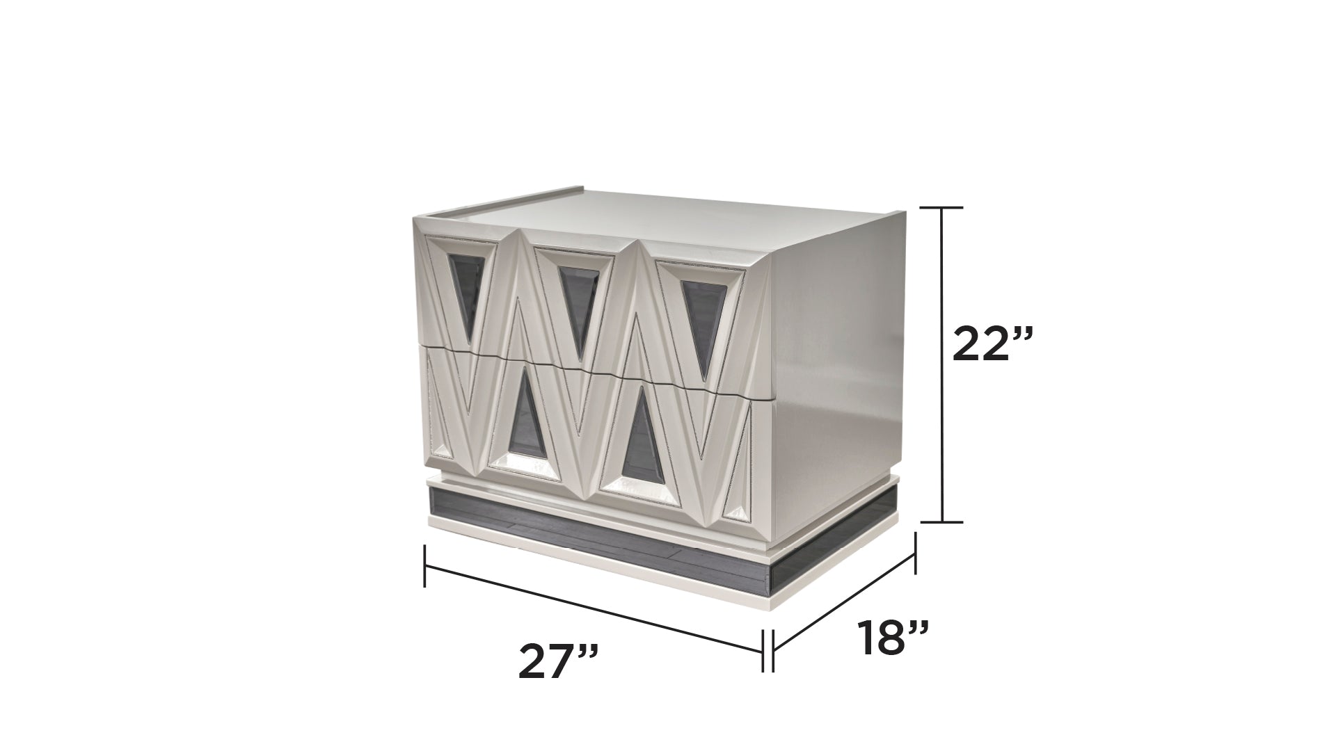 Lavita Modern & Contemporary 2-Drawer Nightstand