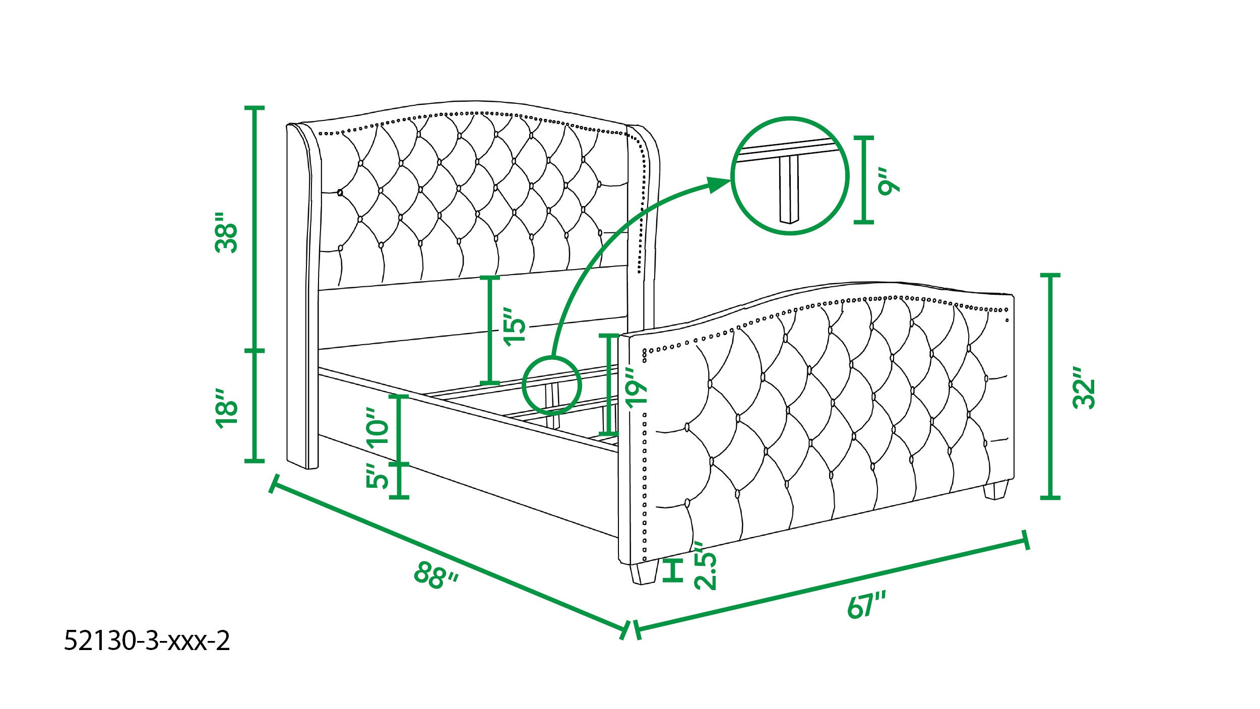 Marcella Upholstered Shelter Headboard Bed Set, Queen, Olive Green Performance Velvet