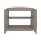 Utility Sink Cabinet - 36" H, 2 Doors, 2 Shelves