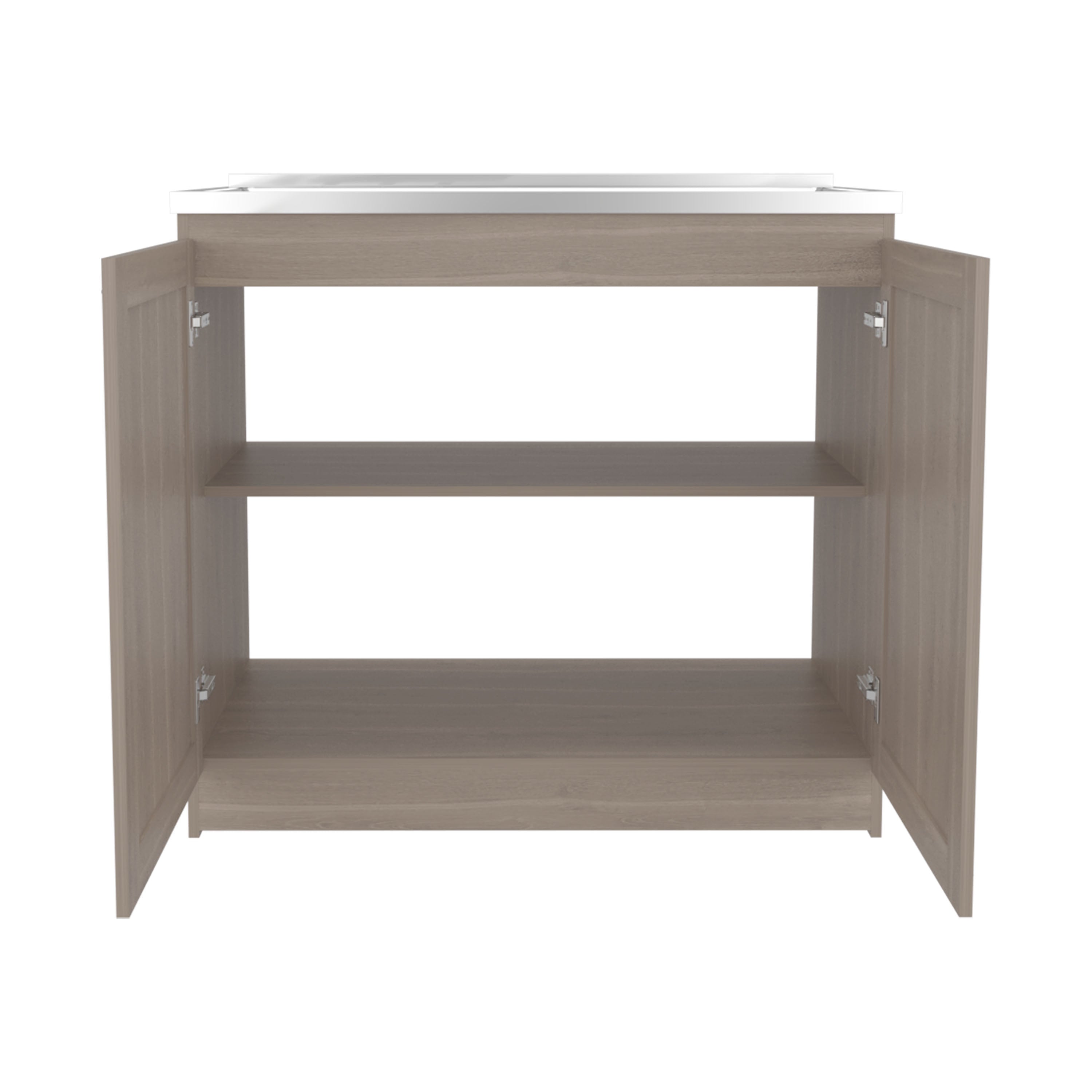 Utility Sink Cabinet - 36" H, 2 Doors, 2 Shelves