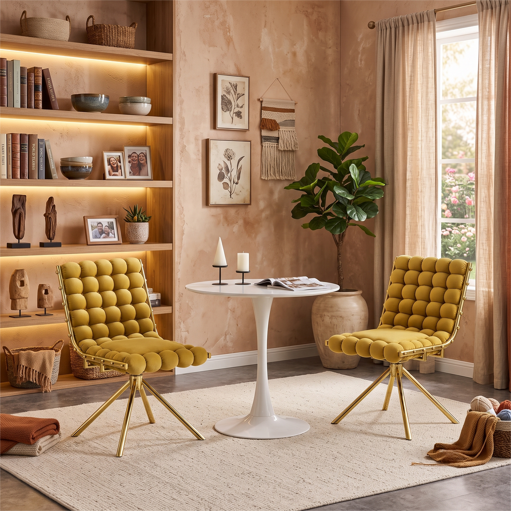 Set of 2 Velvet Dining Seating