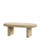 Mid Century Modern Oval Fluted Coffee Table