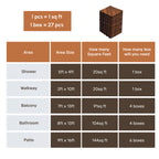 27 PCS Interlocking Acacia Wood Deck Tiles