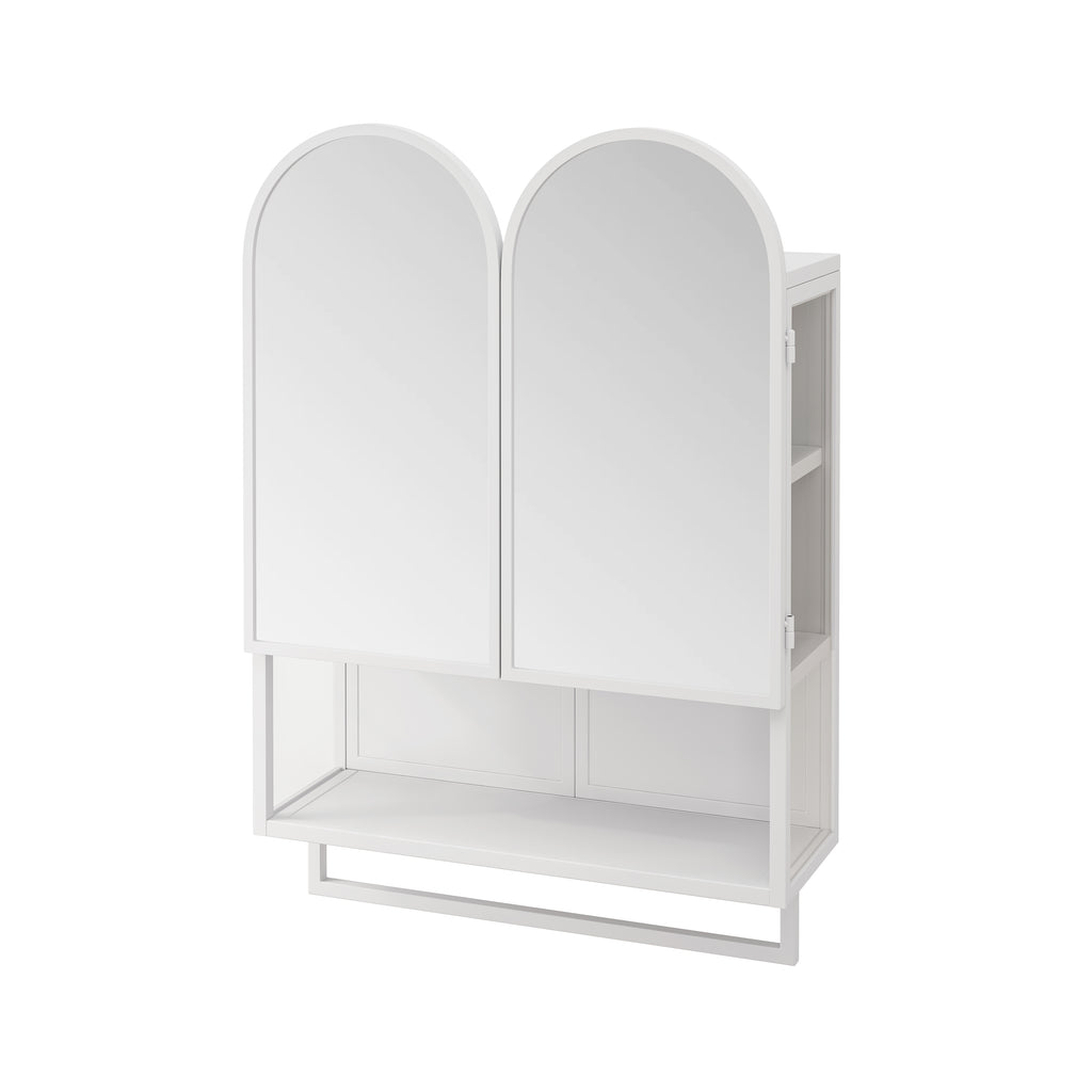 23.62" Modern Double-Arched Mirror Cabinet