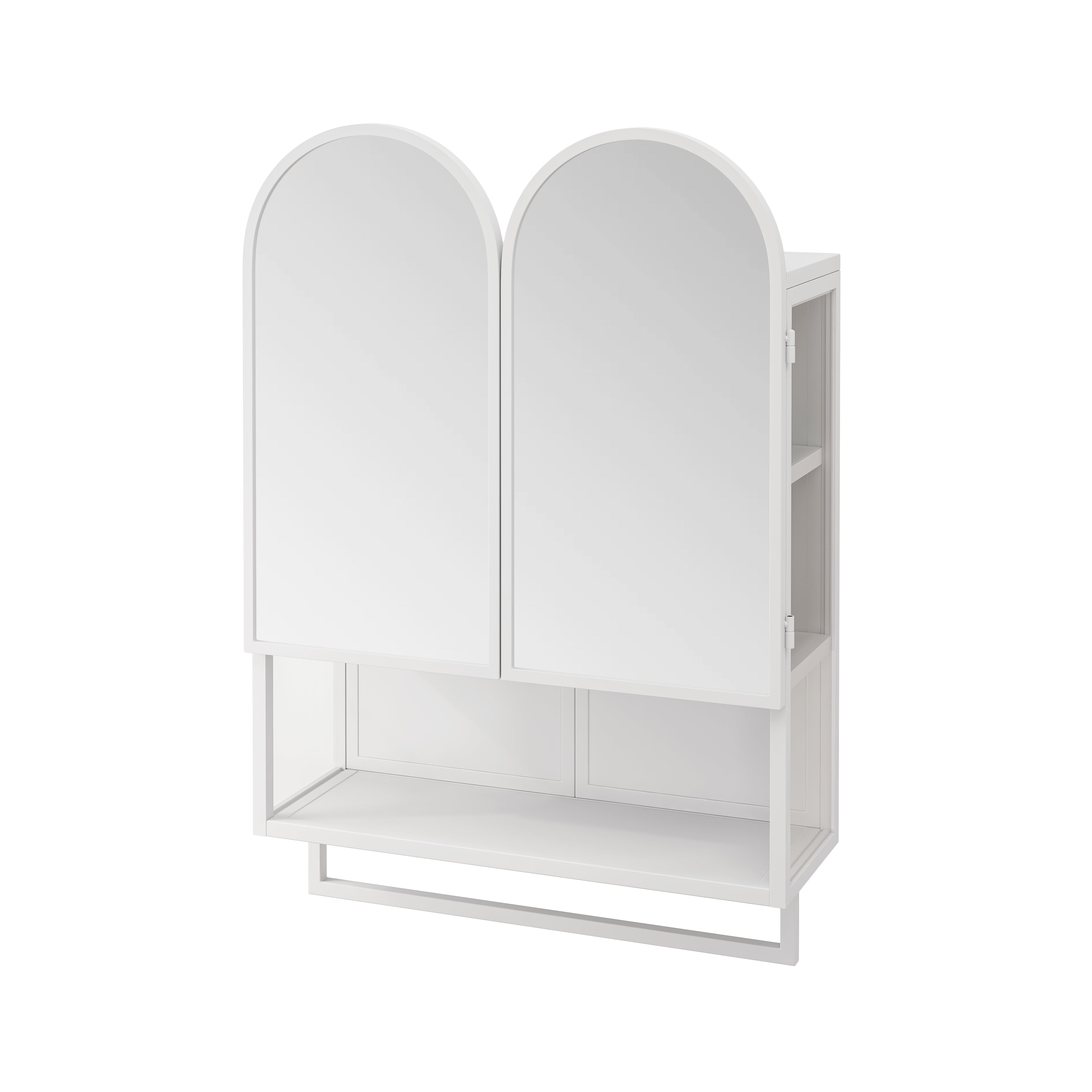 23.62" Modern Double-Arched Mirror Cabinet
