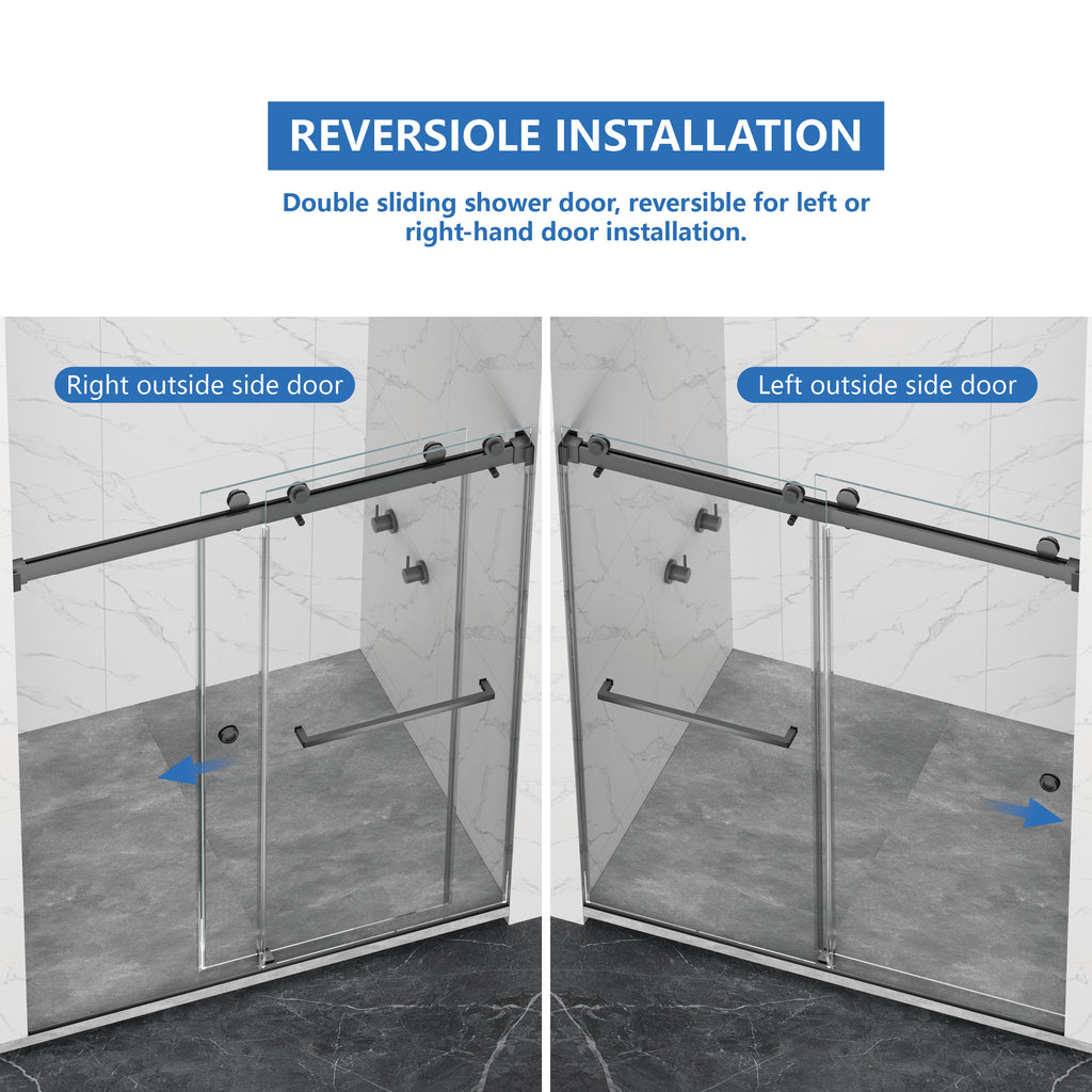 55-59" x 72" Frameless Shower Door