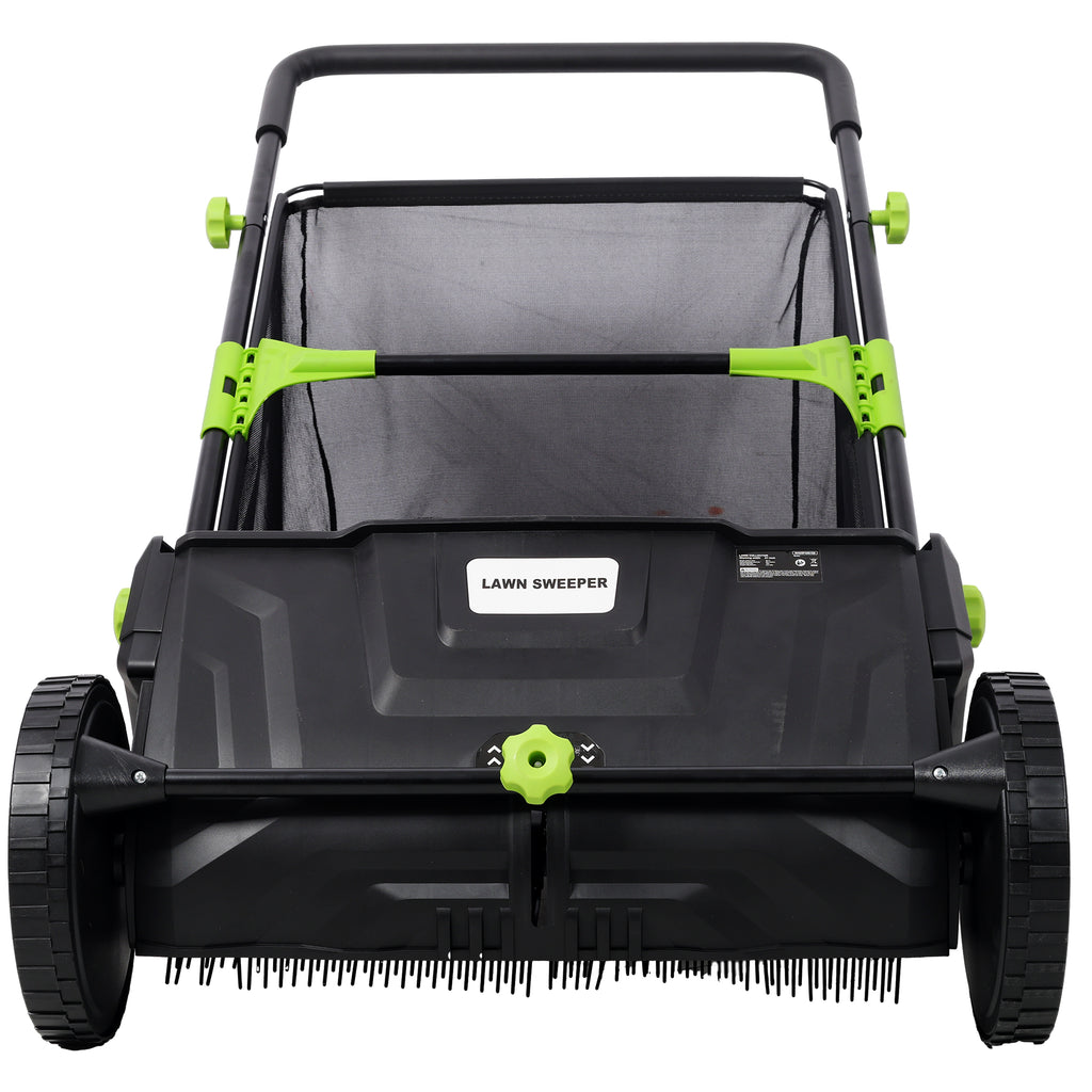 Hand Push Lawn Sweeper - 21 Inch Leaf & Grass Collector