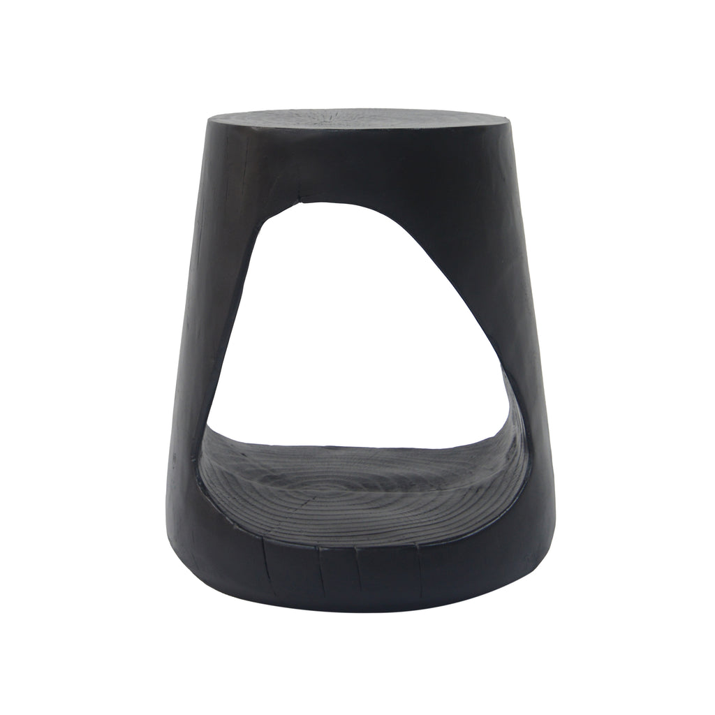 MGO Hollow Side Table, Wood-Like Texture