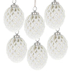 D3.8x4.2"H Christmas Ball Ornaments, Set of 6