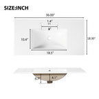 36" Luxury Striped Bathroom Vanity