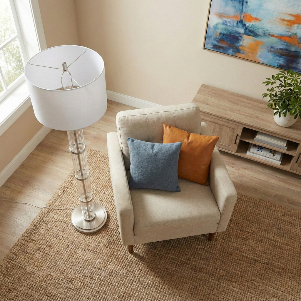 Nimbus Brushed Nickel Floor Lamp