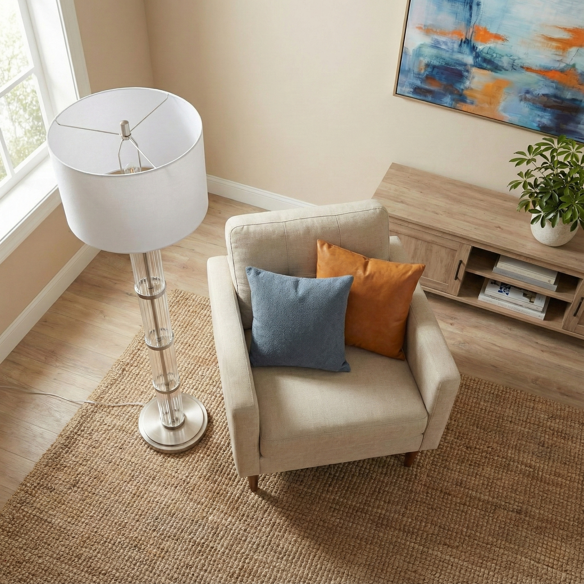 Nimbus Brushed Nickel Floor Lamp