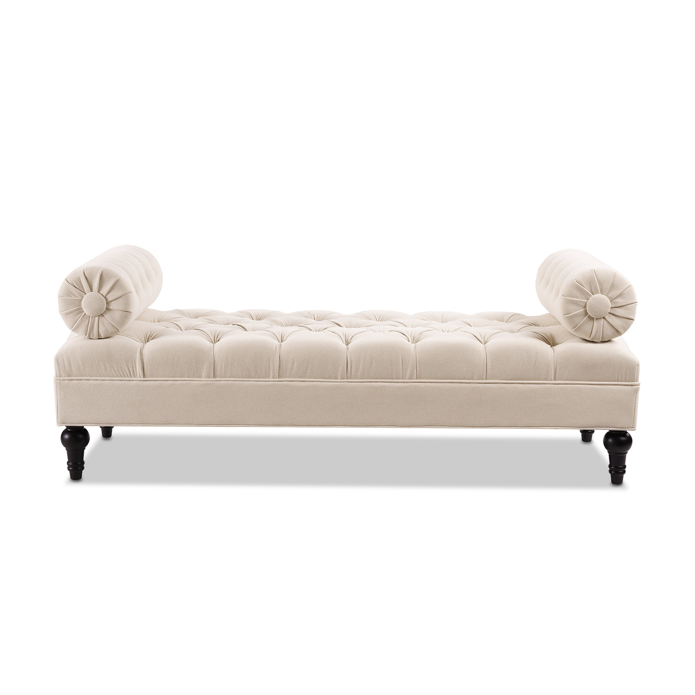 Lewis Bolster Arm Entryway Bench, Sky Neutral