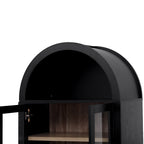 K&K 71" Tall Arched Kitchen Pantry Cabinet