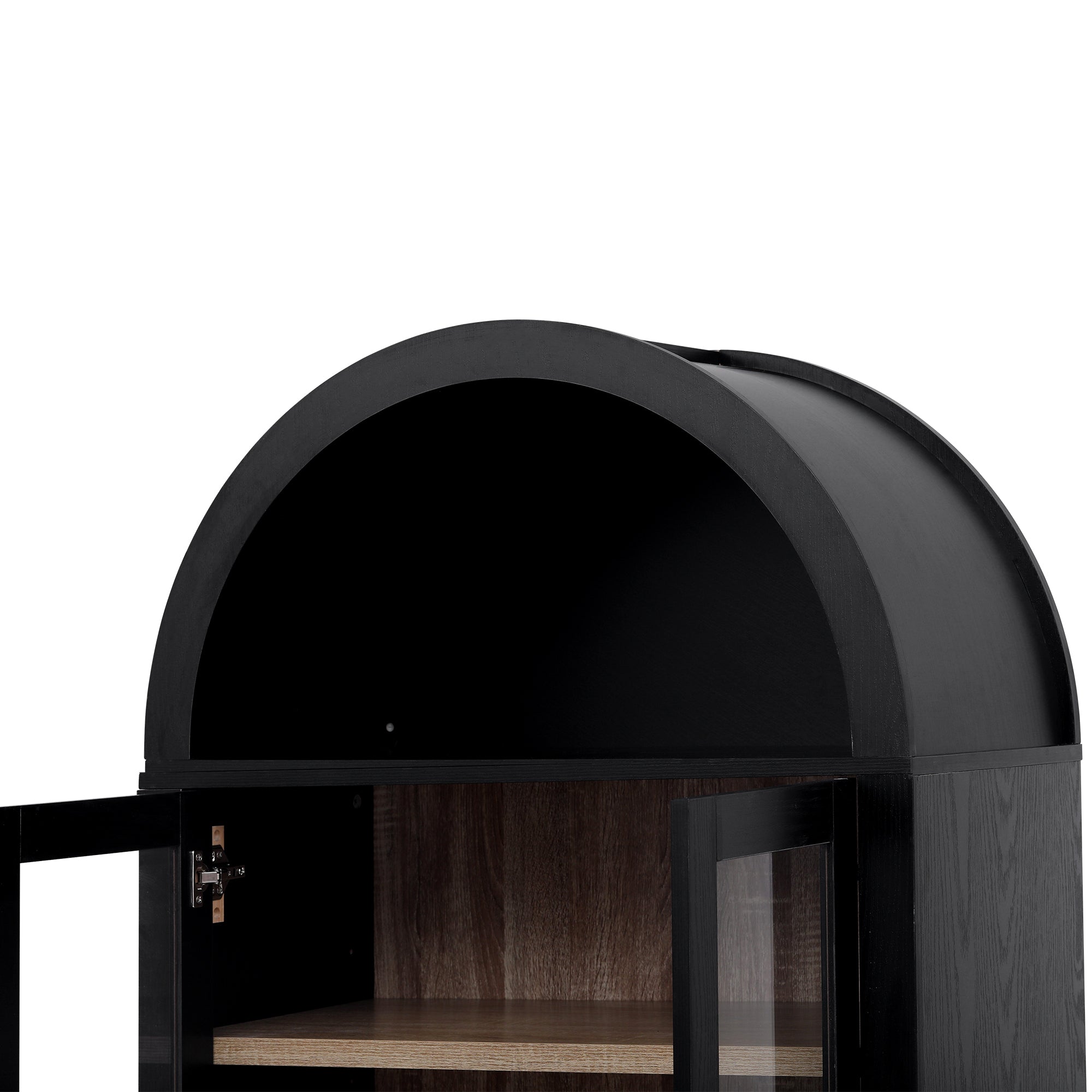 K&K 71" Tall Arched Kitchen Pantry Cabinet