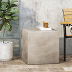 Outdoor MGO Square Side Table - Light Gray