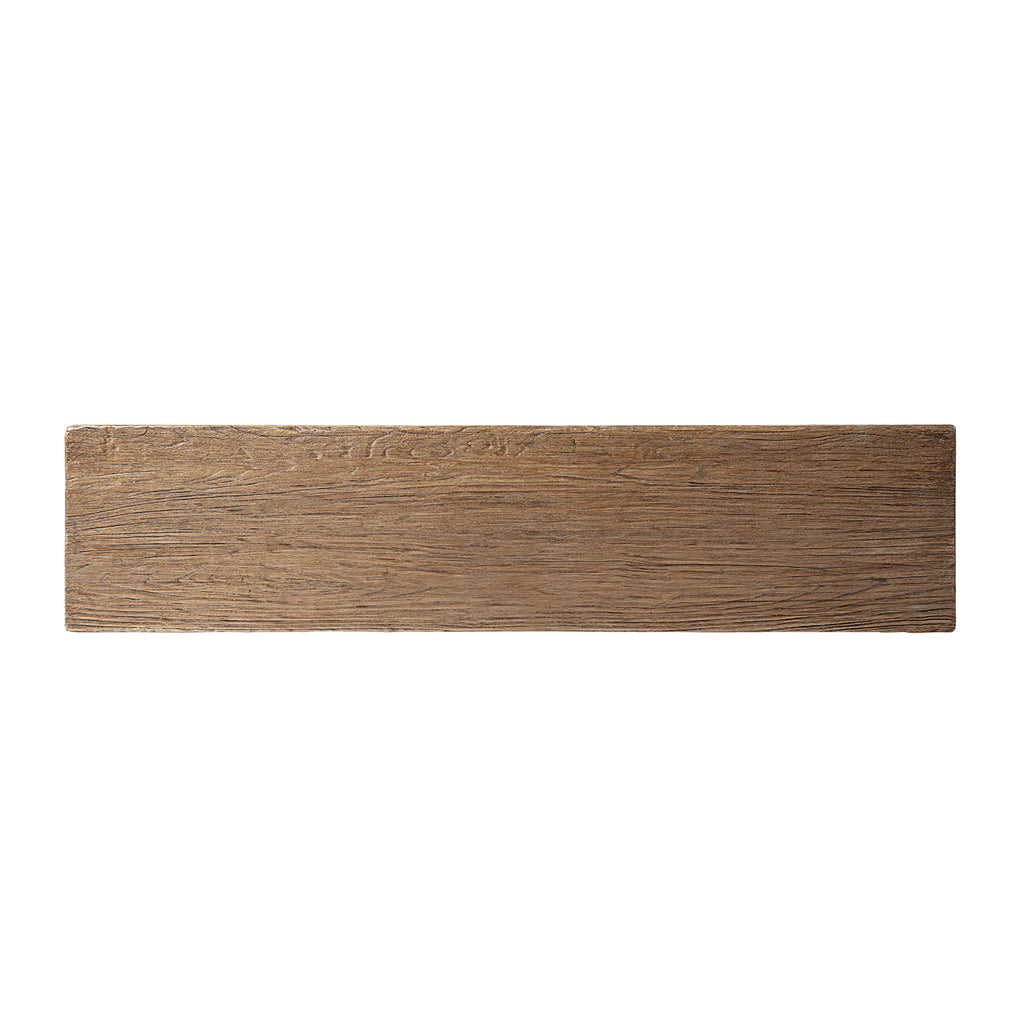 Arbor 60" Reclaimed Elm Double Pillar Console Table, Heritage Medium-Dark