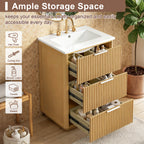 24 Inch Modern Luxury Bathroom Vanity with Ceramic Sink