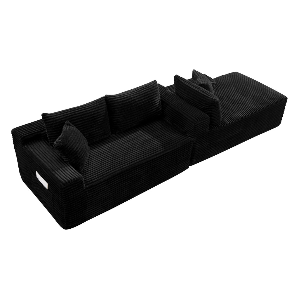 106.3" Cloud Modular Sectional Sofa Couch with L-Shape Chaise