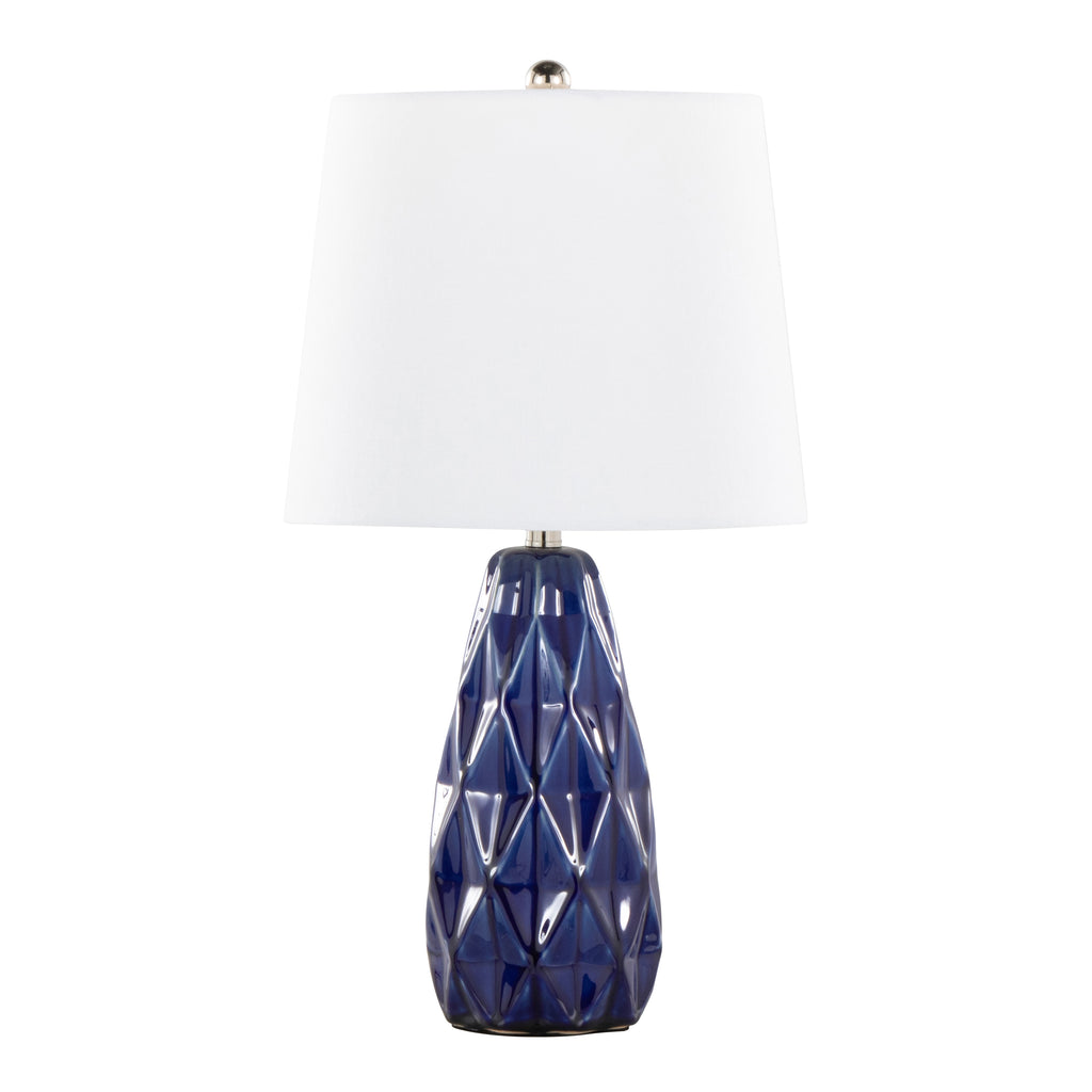 Hex 20" Contemporary Ceramic Accent Lamp in Estate