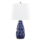 Hex 20" Contemporary Ceramic Accent Lamp in Estate