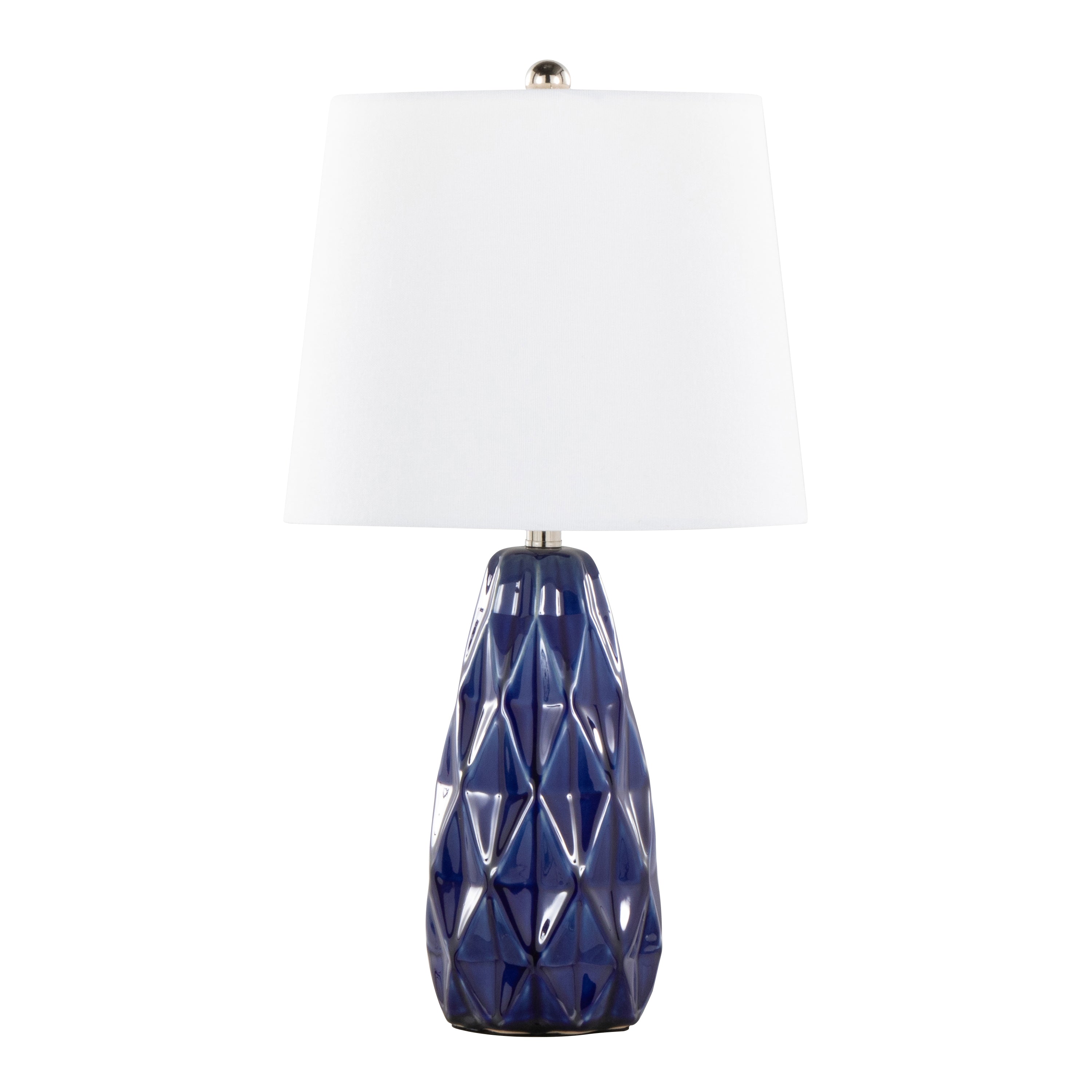 Hex 20" Contemporary Ceramic Accent Lamp in Estate