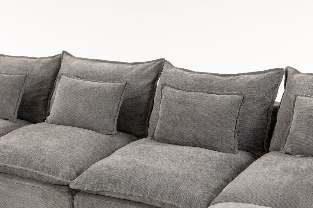 129.8" Cloud Couch Oversized Modular Sectional Sofa