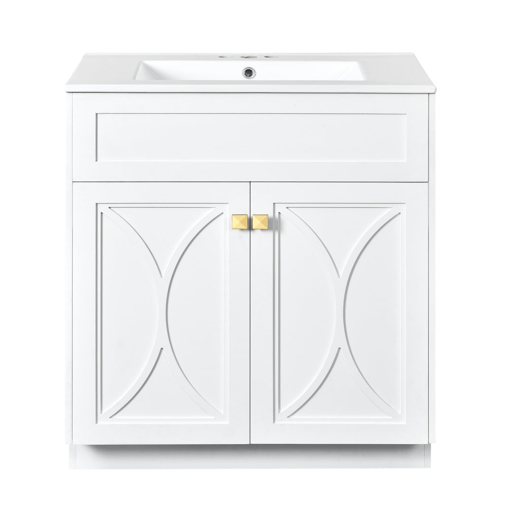 30'' Bathroom Vanity with Ceramic Sink Combo