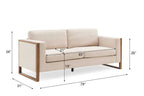 79" Modern Sofa with Solid Wood Legs