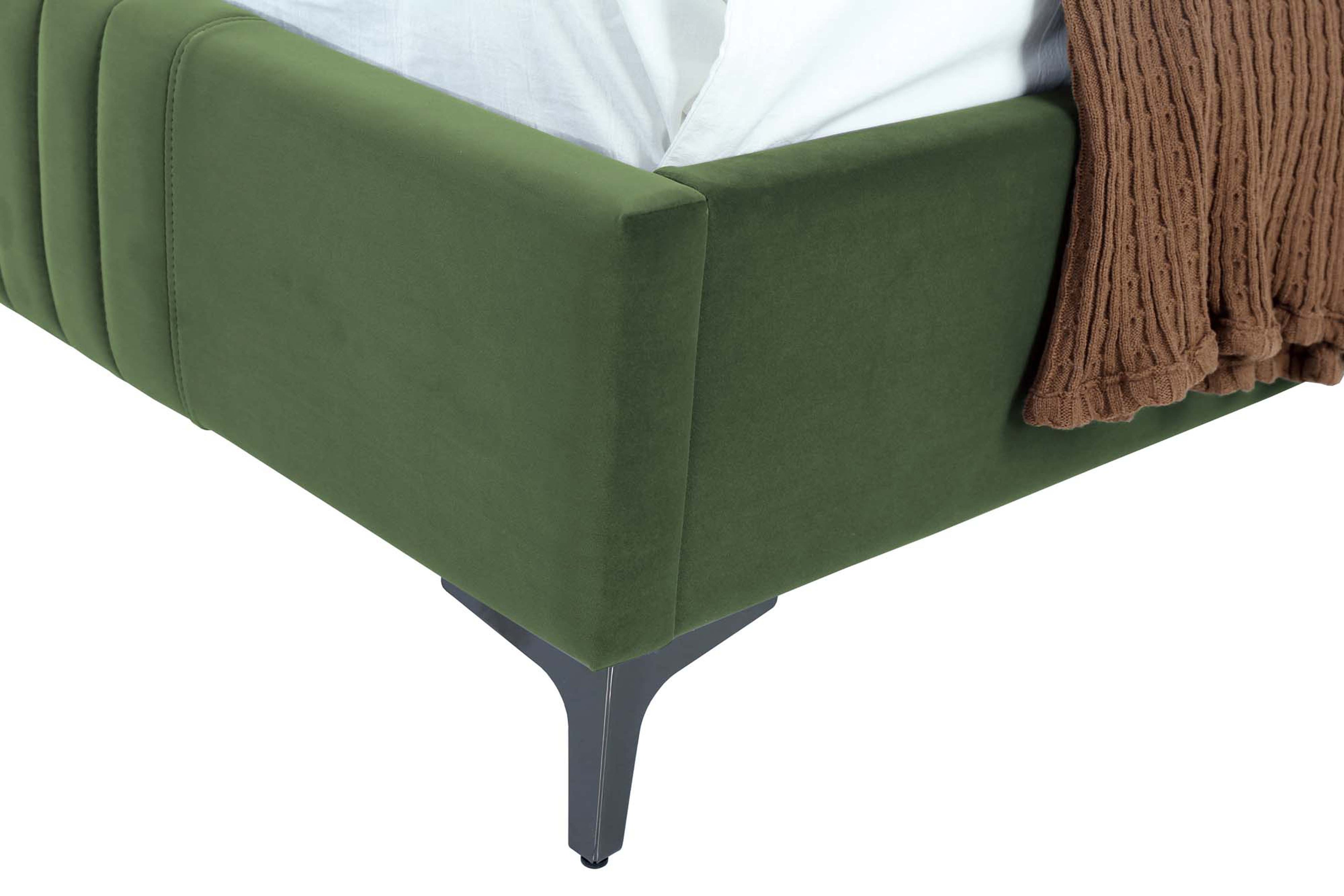 Promenade Upholstered Velvet 48" Bed in Moss