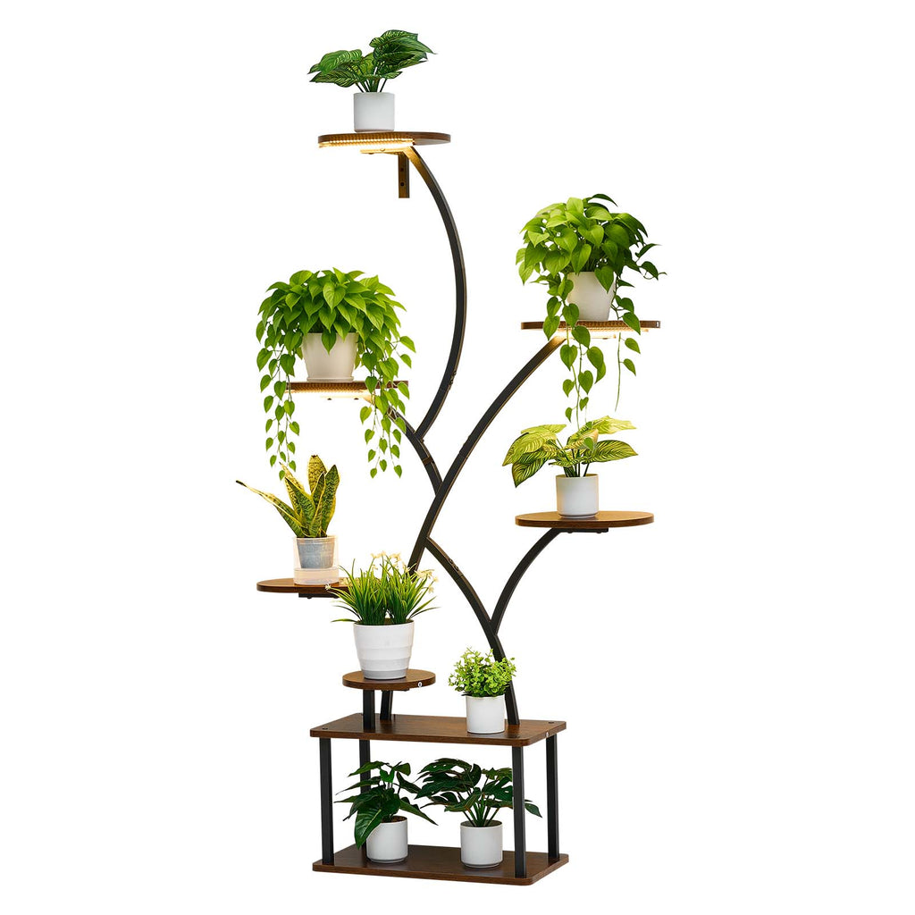 Indoor Plant Stand with Grow Lights