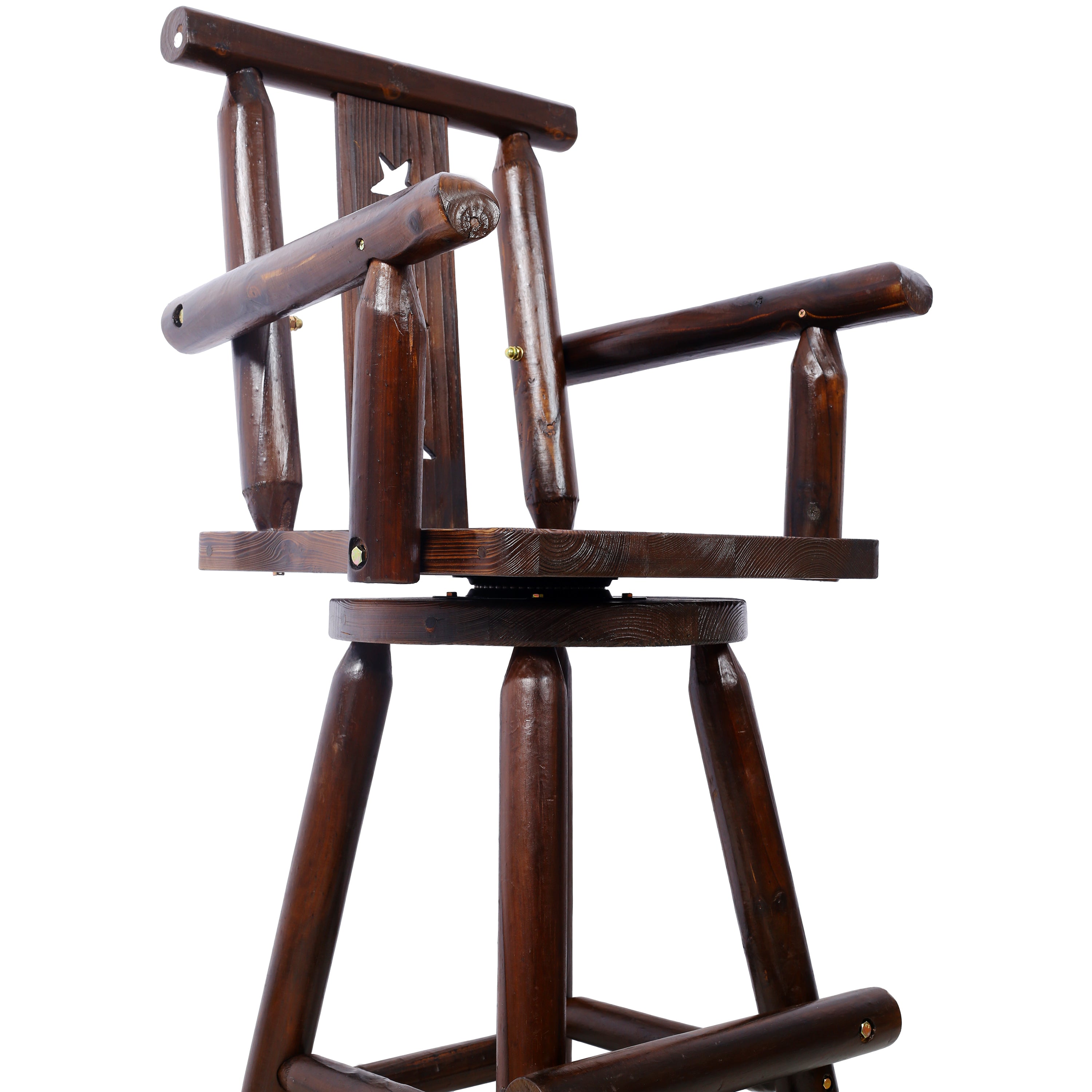 Rustic Bar Stool - Fir Wood Construction