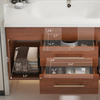 Mid-Century Modern 35.4" Bathroom Vanity with Integrated Sink